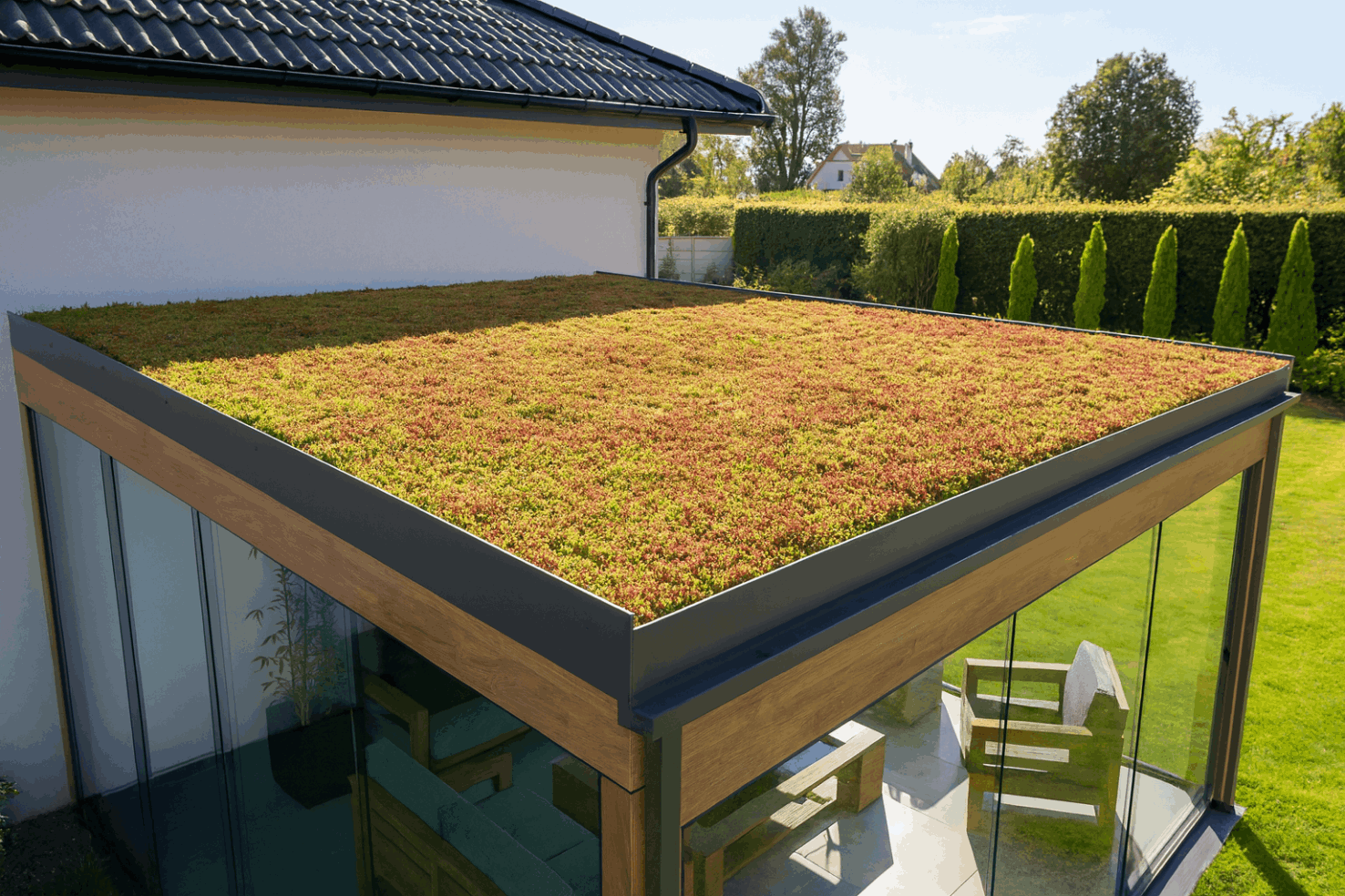 Timber CUBE PureGreen - zastřešení terasy inspirované přírodou.