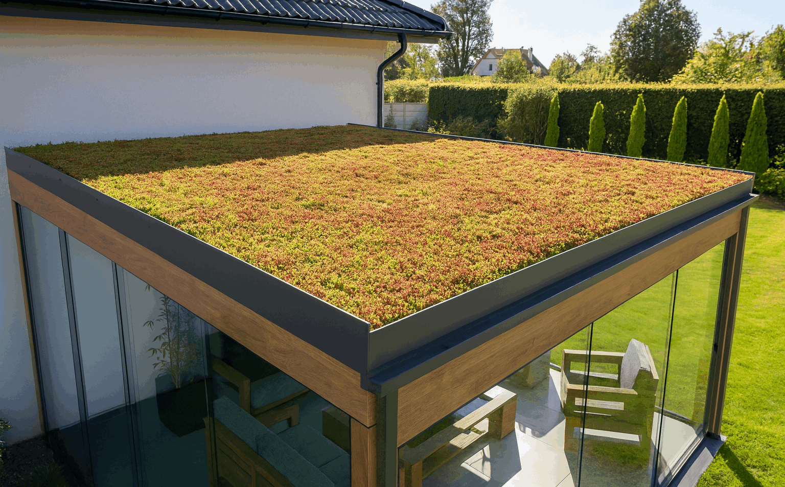Timber CUBE PureGreen - zastřešení terasy inspirované přírodou.