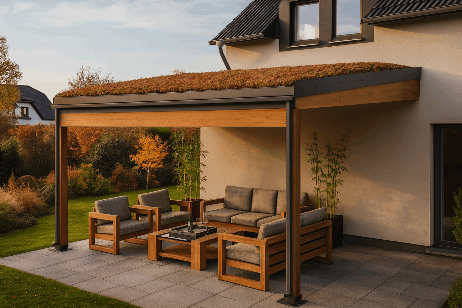 Timber CUBE PureGreen - zastřešení terasy inspirované přírodou.